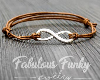 Infinite bracelet-brown/