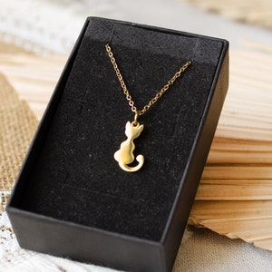 Cat Necklace - Gold / Silver - Gift - Cat - Animal