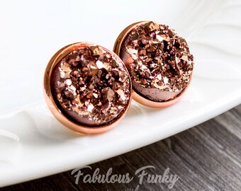 Rose Golden Studs-"Funkelsteine"