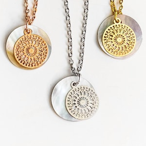 Ocean child - PERLMUTT LOVE - Silber - Muschel - Mandala - Filigran