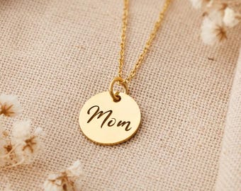 Mom Necklace - Coin - Mother Stainless Steel Gift Mother's Day