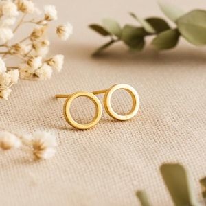 Orecchini a cerchio - acciaio inossidabile - gioielli per tutti i giorni - mini - mini orecchini a perno - orecchini minimalisti