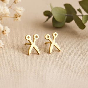 Kleine Scheren Ohrstecker - Edelstahl - Nähen