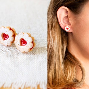 Jam biscuit earrings Miniature Food image 3