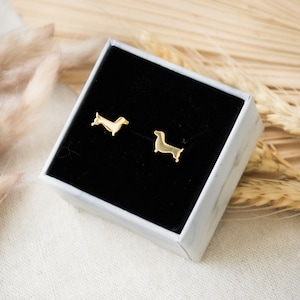 Dog Stud Earrings Dachshund - Stainless Steel - Gift - Dog - Dog - Animal