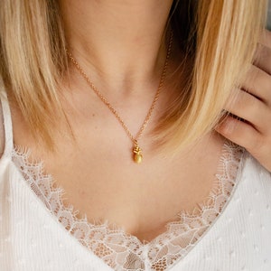 Summery pineapple necklace gold-colored image 4