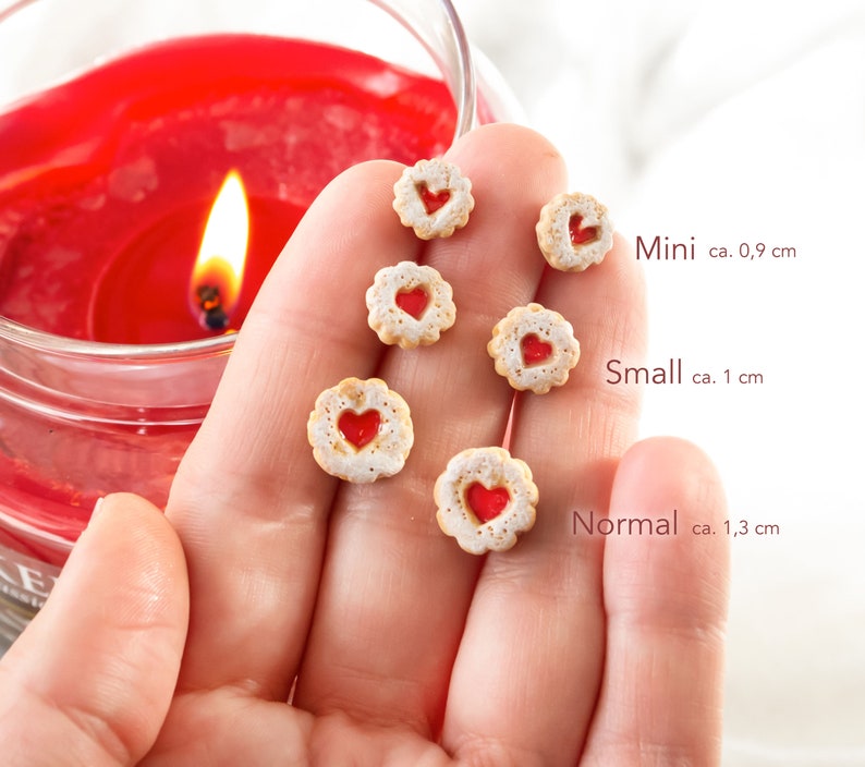 Jam biscuit earrings Miniature Food image 5