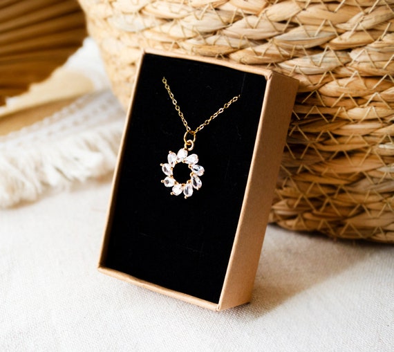 S.Oliver Collana Donna In Acciaio Inossidabile Con Cristallo - Elegante E Regolabile - Confezione Regalo - 5