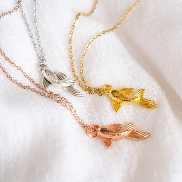 Koi Necklace - Fish - Fish Necklace - Animal - Short Necklace