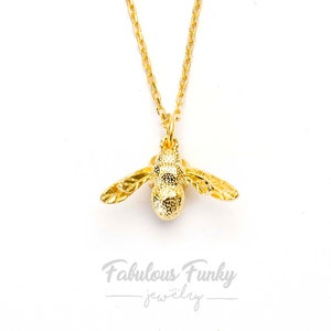 BESTSELLER Busy bee bee necklace gold-colored / silver-colored gift statement 925 animal message Mother's Day image 3