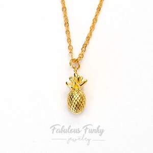 Summery pineapple necklace gold-colored image 7