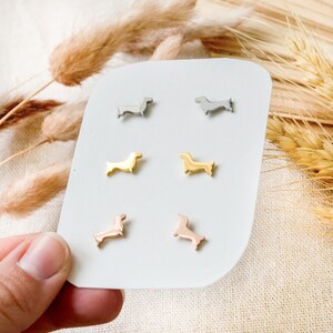 Dog Stud Earrings Dachshund Stainless Steel Gift Dog Dog Animal image 2