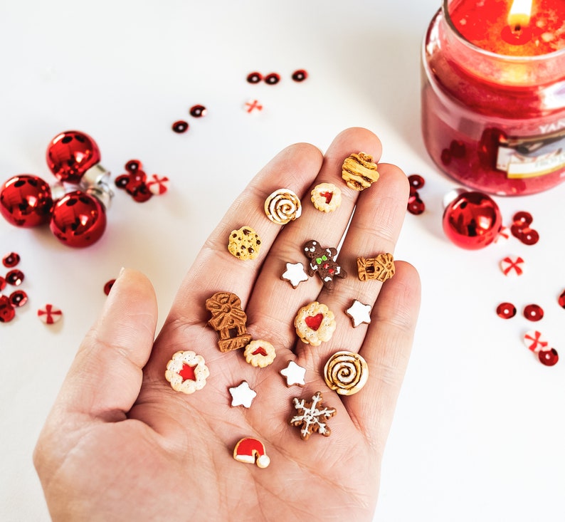 Jam biscuit earrings Miniature Food image 8