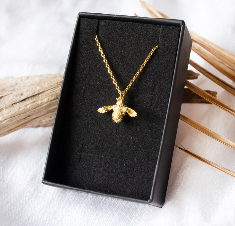 BESTSELLER Busy bee bee necklace gold-colored / silver-colored gift statement 925 animal message Mother's Day image 2