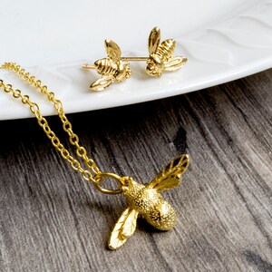 BESTSELLER Busy bee bee necklace gold-colored / silver-colored gift statement 925 animal message Mother's Day image 6