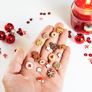 Mini Cookie Stud Earrings Miniature Food Fimo Cookie Polymer Clay image 7