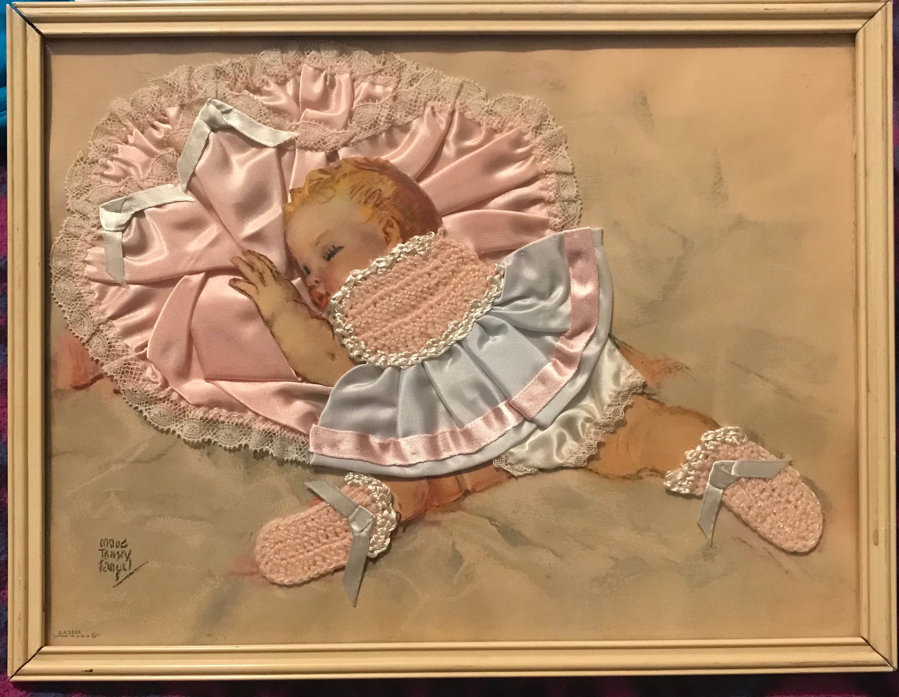Vintage Babyzimmer Kunst Maud Tousey Fangel Ribbon Art