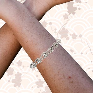 Vintage Delicate Crystal Bracelet with Replaced Rhinestones - Elegant Wrist Accessory