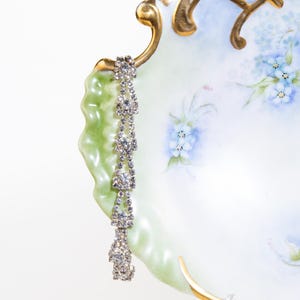 Vintage Delicate Crystal Bracelet with Replaced Rhinestones - Elegant Wrist Accessory