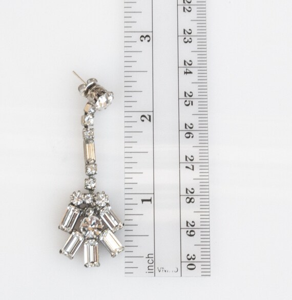 Sparkling Rhinestone Octagon Statement Earrings -… - image 9