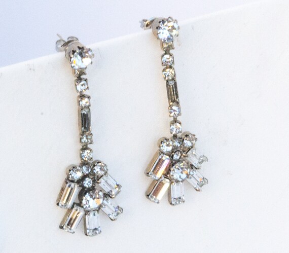 Sparkling Rhinestone Octagon Statement Earrings -… - image 6