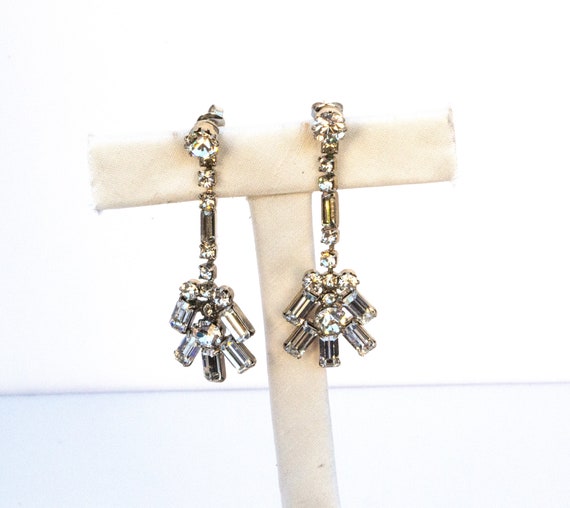 Sparkling Rhinestone Octagon Statement Earrings -… - image 5