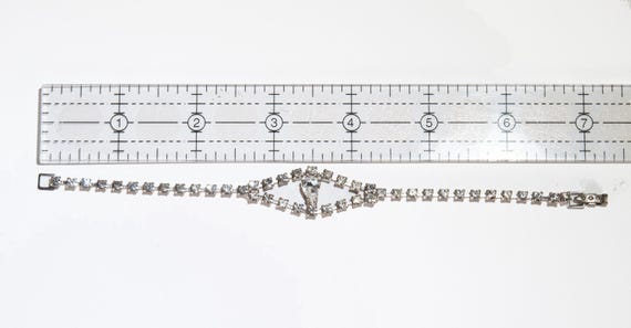 Unique Rhinestone and Pear Statement Bracelet - V… - image 8