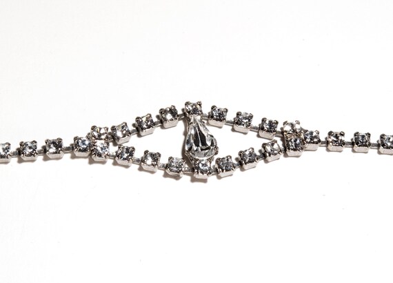 Unique Rhinestone and Pear Statement Bracelet - V… - image 4