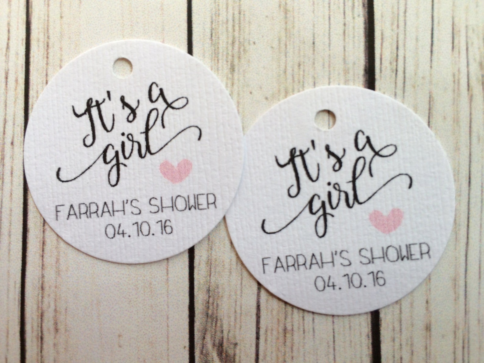 It's a Girl favor tags Baby Shower polish tags | Etsy
