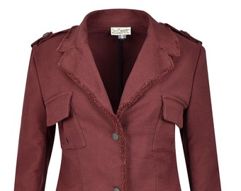 Chaqueta de mujer rojo oscuro con chaqueta de transición Scherpen