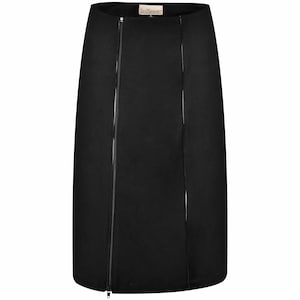 Black pencil skirt with zipper viscose