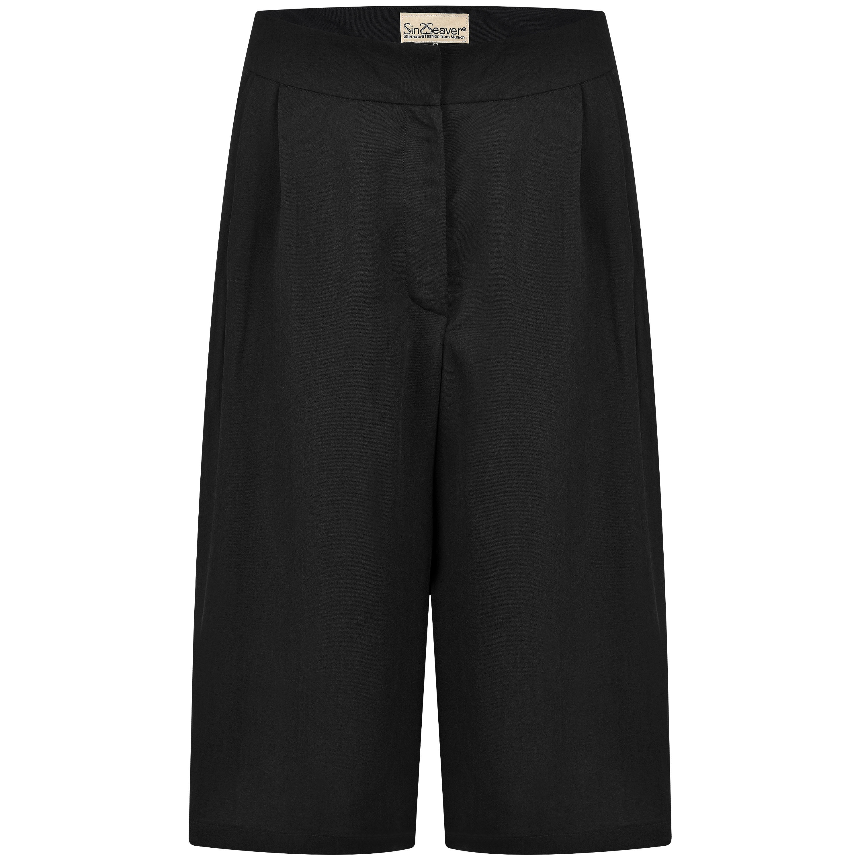 Culotte pants Tencel knee-length black or white