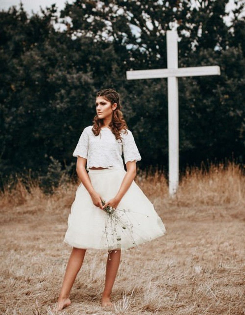 Wonderful tulle skirt in natural white image 7