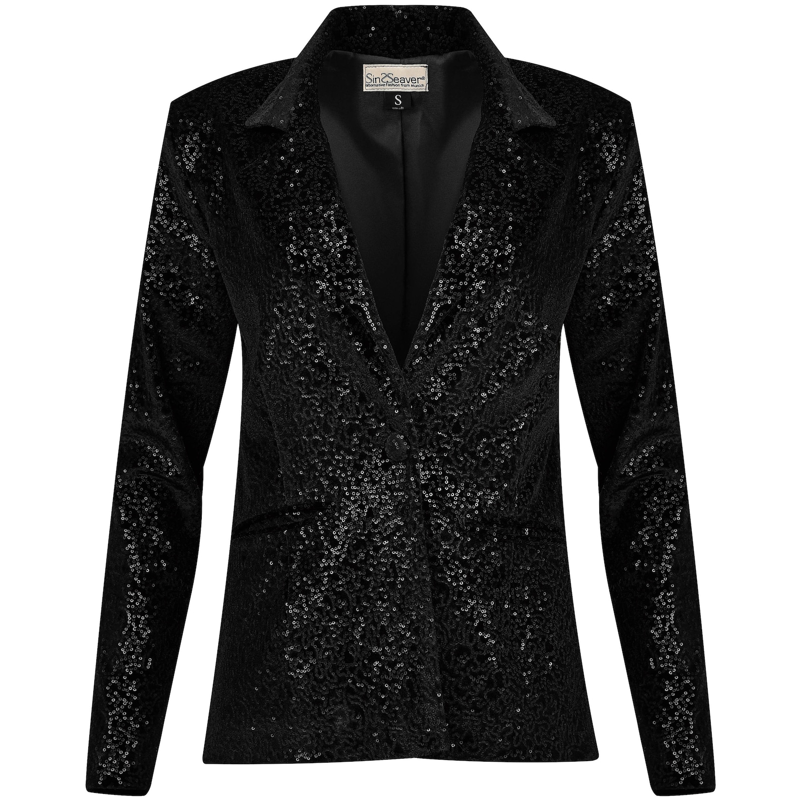 Festive Blazer Velvet Jacket With Sequins Glitter Waisted in Etsy