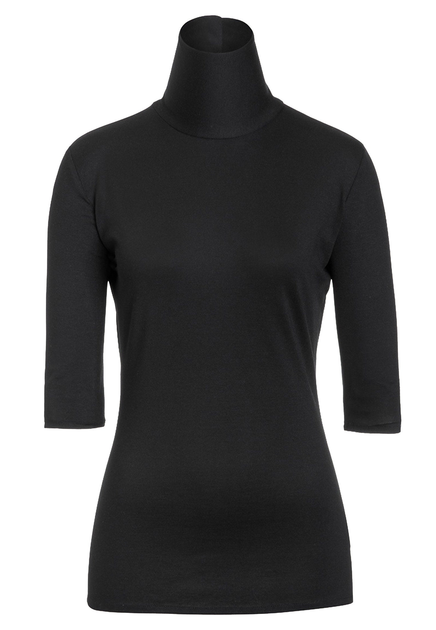 Short sleeved Turtleneck Shirt in Black Etsy Canada