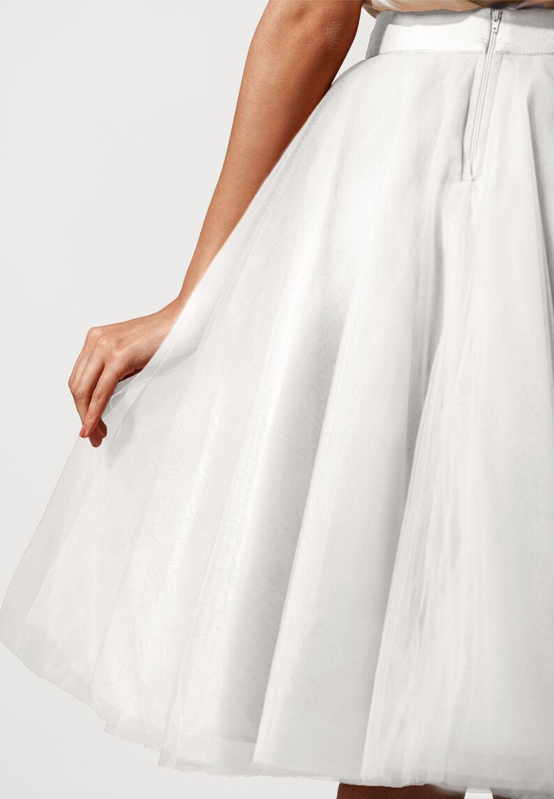 Wonderful tulle skirt in natural white image 5