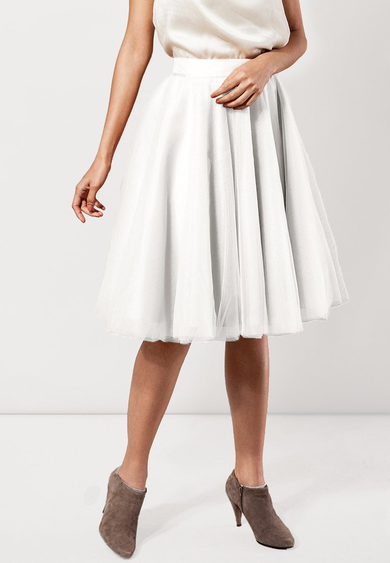Wonderful tulle skirt in natural white image 4