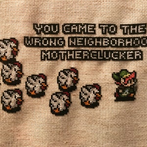 Zelda, Link messed with the wrong chicken - Cross Stitch Pattern