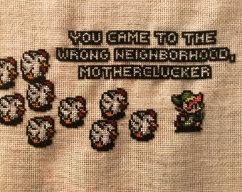 Zelda, Link messed with the wrong chicken - Cross Stitch Pattern