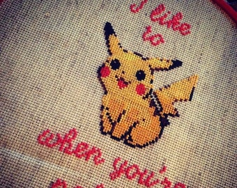 Naughty Pikachu - Cross Stitch Pattern