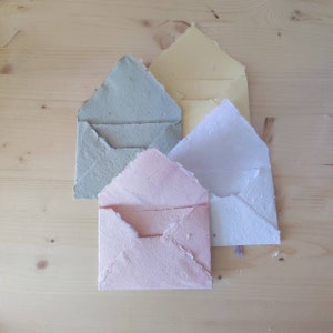 Carta da lettere, buste artigianali fatte a mano in carta riciclata, biglietti di auguri, buste personalizzate, 12 x 9 circa