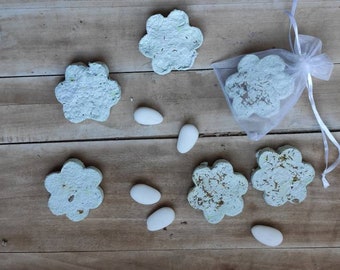 10 seed bombs, paper shapes to sow in recycled paper and wildflower seeds