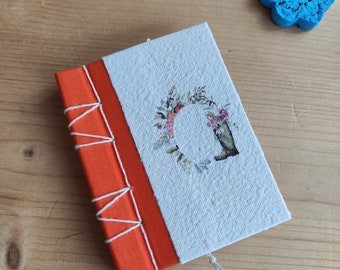 Notebook with seedable paper flower and box with dedication