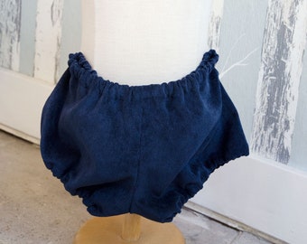 Pantalones bombachos de pana azul medianoche / Pantalones bombachos para bebé / Tallas de 6 meses a 4 años