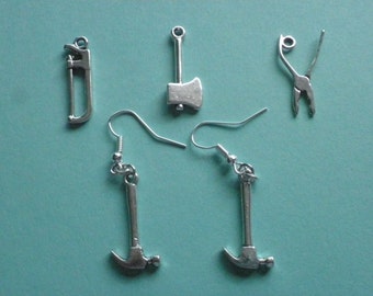 Earrings dangle  Hammer/axe/pliers/hack saw Birthday/Christmas gift/charm/novelty/ 1 pair only