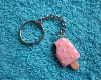 SALE Bitten chocolate lolly charm pink keyring birthday Valentine Mother’s Day Christmas gift summer fun