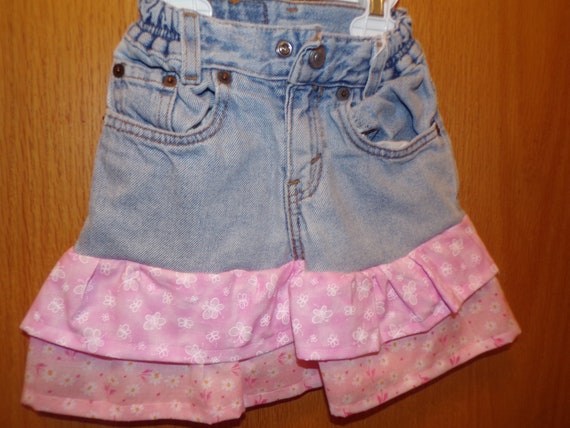 Denim top skirt 3t