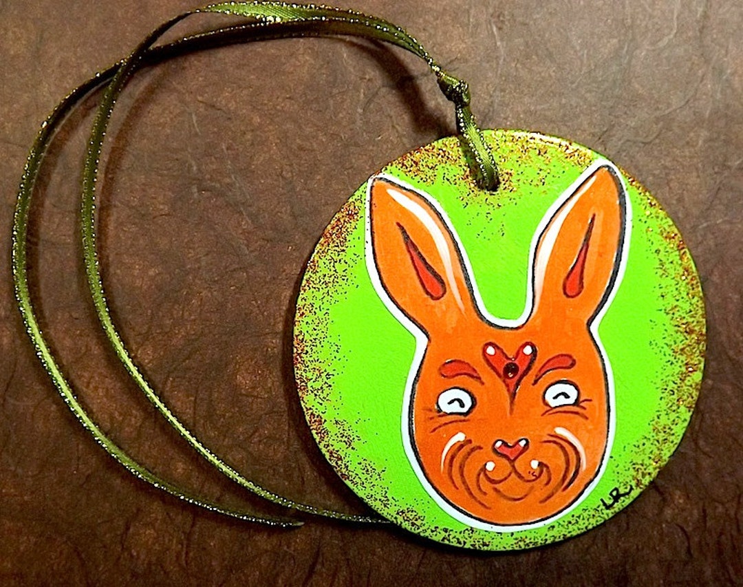 Ornament With Rabbit Face Etsy