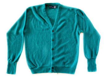 turquoise cardigan sweater