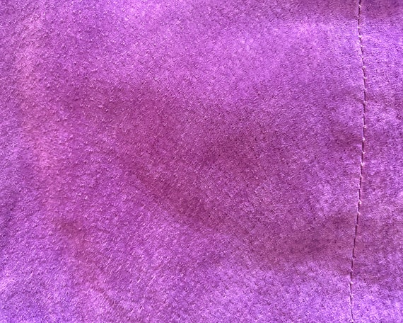 Vintage Skirt | Size 10 Purple Suede Leather Mini… - image 3